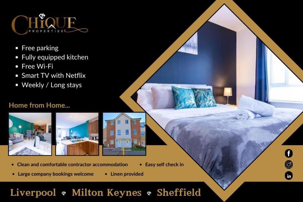 4br Contractor Town House 2.5bathrooms, 2 Free Parking Spaces Managed By Chique Holiday home *